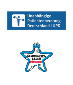 Logos UPD und Gesundheitsladen München