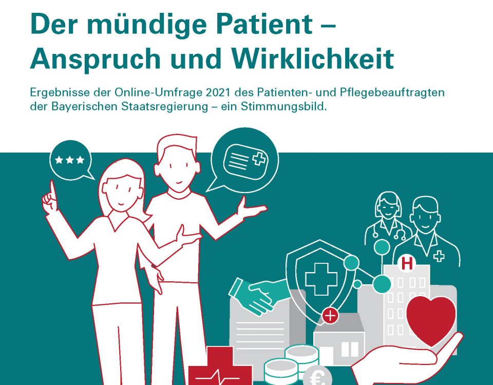 Titelseite der Broschüre mit Link zur den Ergebnissen der Umfrage